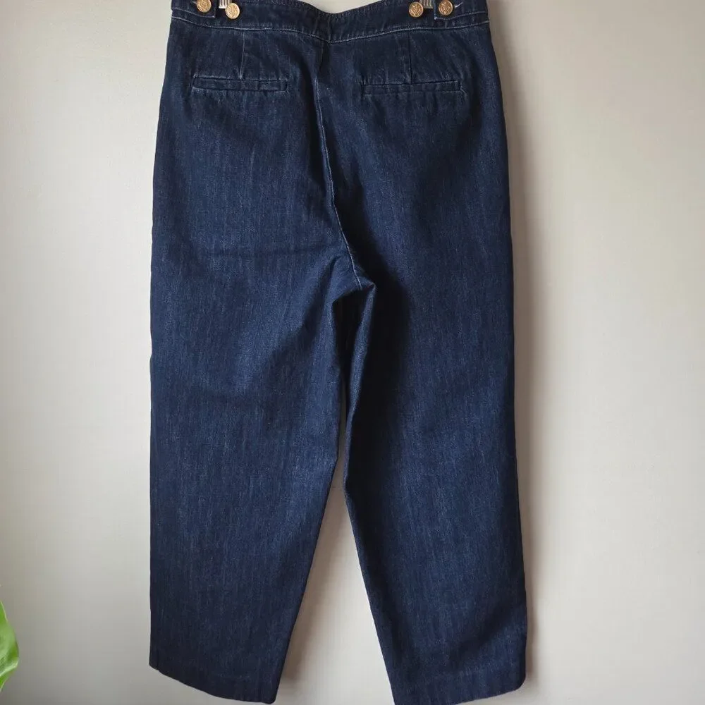 EUC LIKE NEW J CREW PLEATED TAPERED JEANS SIZE 28